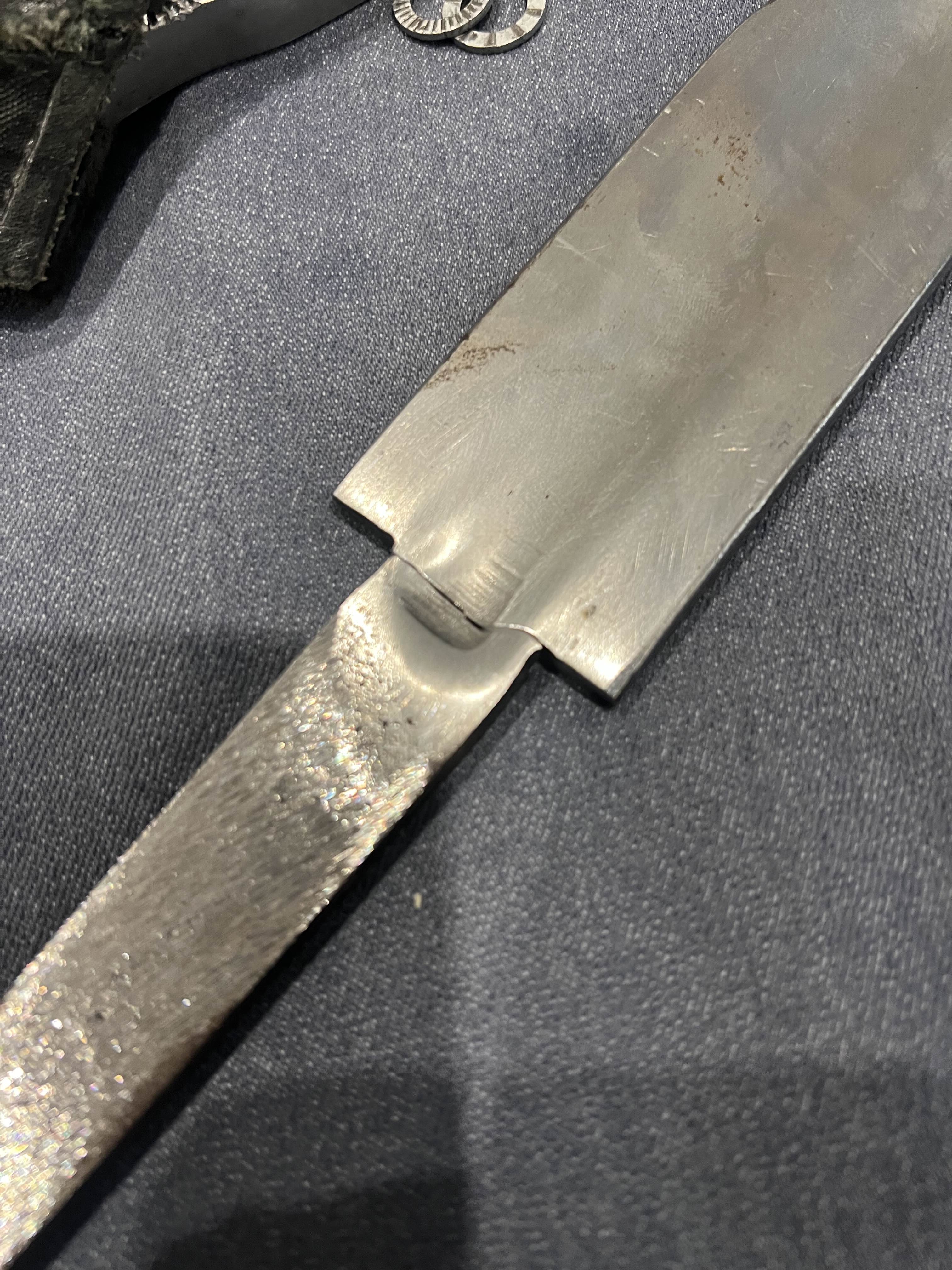 Example of Broken Sword with high stress notch