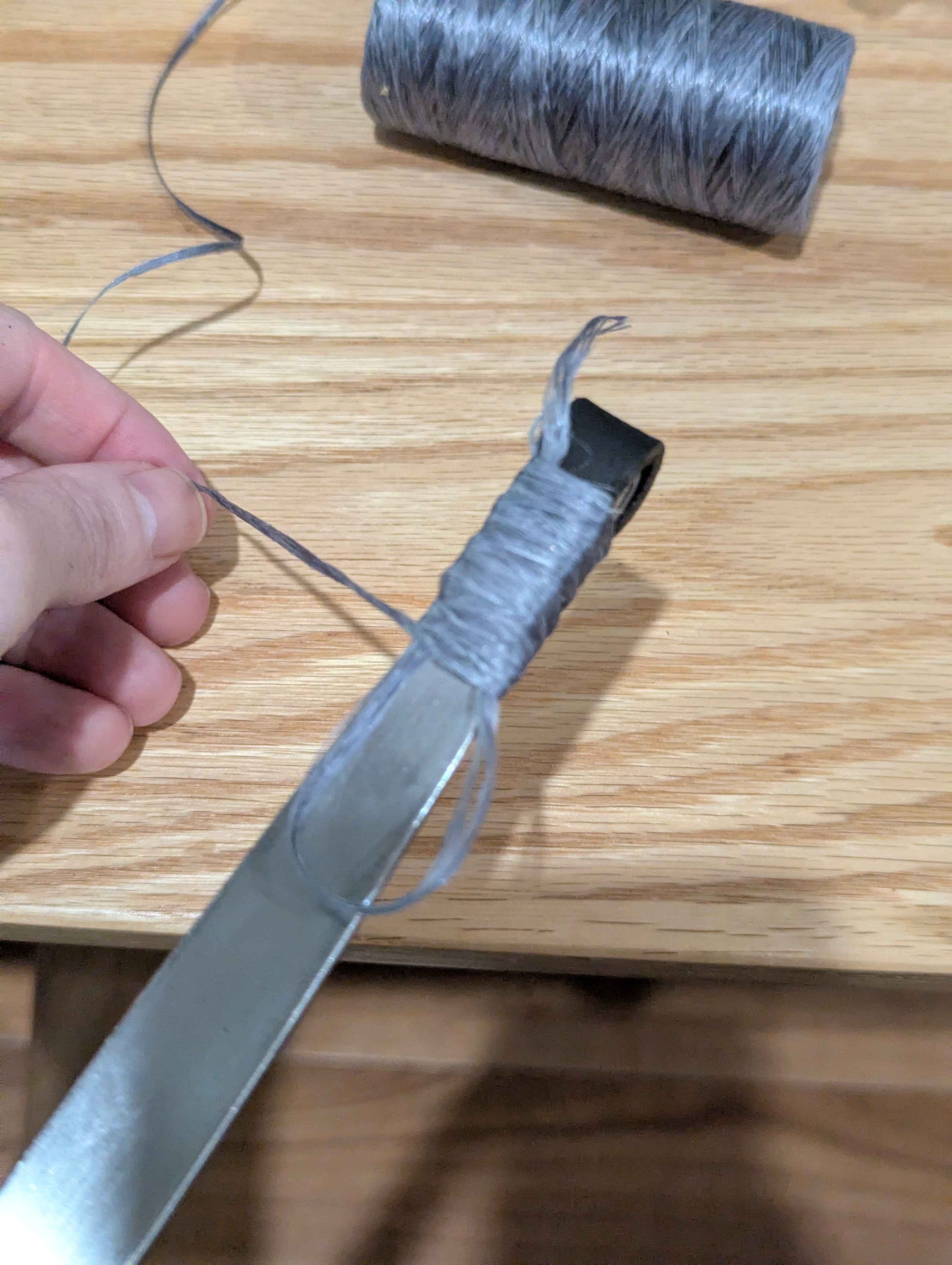 Finishing off the wrap